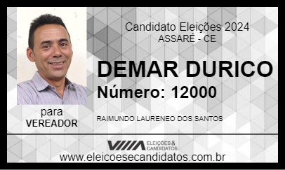 Candidato DEMAR DURICO 2024 - ASSARÉ - Eleições