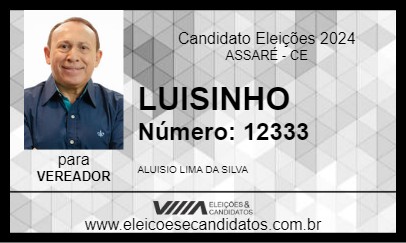 Candidato LUISINHO 2024 - ASSARÉ - Eleições