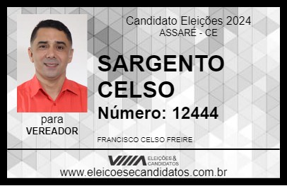 Candidato SARGENTO CELSO 2024 - ASSARÉ - Eleições