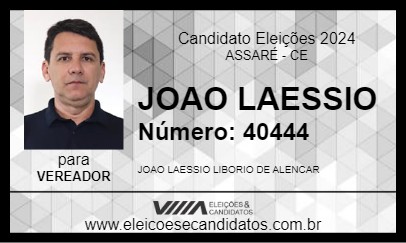 Candidato JOAO LAESSIO 2024 - ASSARÉ - Eleições