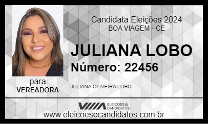 Candidato JULIANA LOBO 2024 - BOA VIAGEM - Eleições