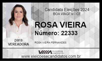 Candidato ROSA VIEIRA 2024 - BOA VIAGEM - Eleições