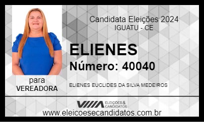 Candidato ELIENIS 2024 - IGUATU - Eleições