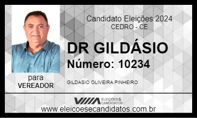 Candidato DR GILDÁSIO 2024 - CEDRO - Eleições