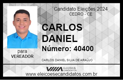 Candidato CARLOS DANIEL 2024 - CEDRO - Eleições