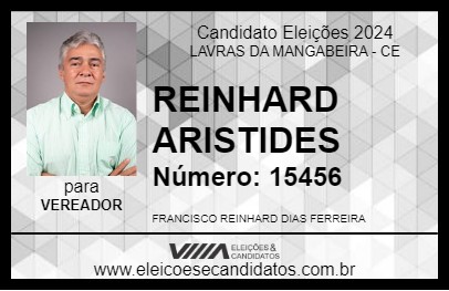 Candidato REINHARD ARISTIDES 2024 - LAVRAS DA MANGABEIRA - Eleições