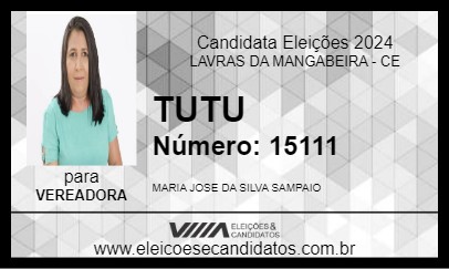 Candidato TUTU 2024 - LAVRAS DA MANGABEIRA - Eleições