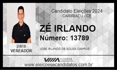 Candidato ZÉ IRLANDO 2024 - CARIRIAÇU - Eleições