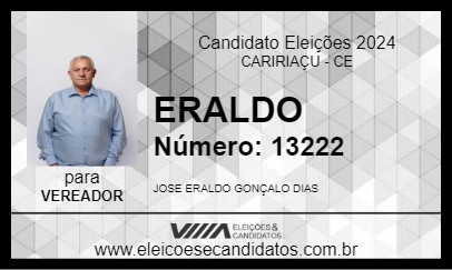 Candidato ERALDO 2024 - CARIRIAÇU - Eleições