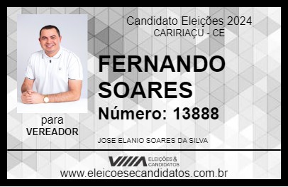 Candidato FERNANDO SOARES 2024 - CARIRIAÇU - Eleições