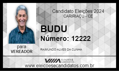 Candidato BUDU 2024 - CARIRIAÇU - Eleições