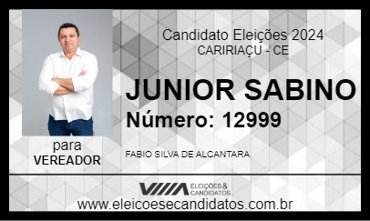 Candidato JUNIOR SABINO 2024 - CARIRIAÇU - Eleições