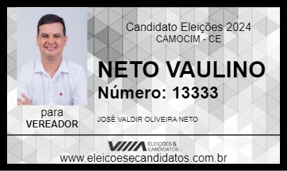 Candidato NETO VAULINO 2024 - CAMOCIM - Eleições