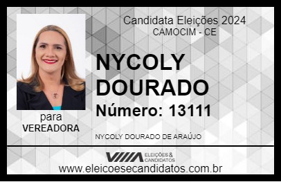 Candidato NYCOLY DOURADO 2024 - CAMOCIM - Eleições