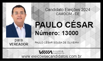 Candidato PAULO CÉSAR 2024 - CAMOCIM - Eleições