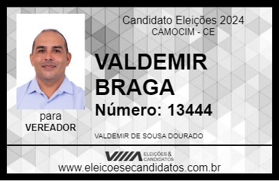 Candidato VALDEMIR BRAGA 2024 - CAMOCIM - Eleições