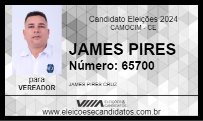 Candidato JAMES PIRES 2024 - CAMOCIM - Eleições