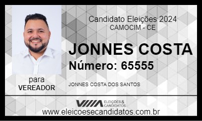 Candidato JONNES COSTA 2024 - CAMOCIM - Eleições