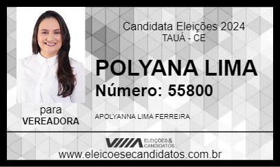 Candidato POLYANA LIMA 2024 - TAUÁ - Eleições