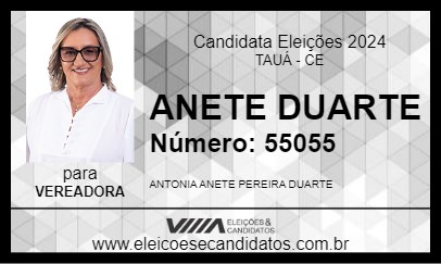 Candidato ANETE DUARTE 2024 - TAUÁ - Eleições