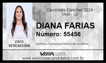 Candidato DIANA FARIAS 2024 - TAUÁ - Eleições