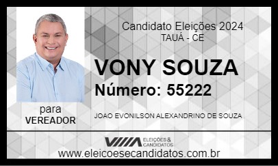 Candidato VONY SOUZA 2024 - TAUÁ - Eleições