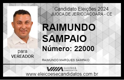 Candidato RAIMUNDO SAMPAIO 2024 - JIJOCA DE JERICOACOARA - Eleições