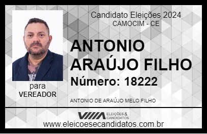 Candidato ANTONIO ARAÚJO FILHO 2024 - CAMOCIM - Eleições