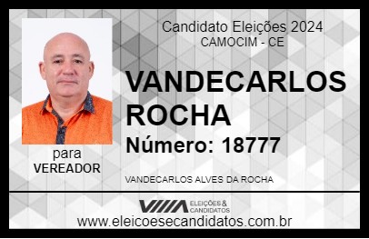 Candidato VANDECARLOS ROCHA 2024 - CAMOCIM - Eleições