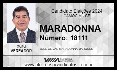 Candidato MARADONNA 2024 - CAMOCIM - Eleições