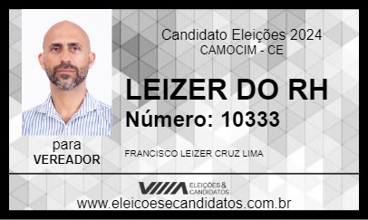 Candidato LEIZER DO RH 2024 - CAMOCIM - Eleições