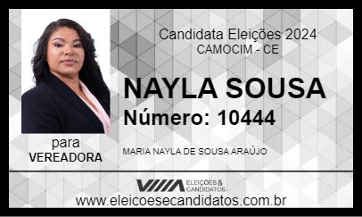 Candidato NAYLA SOUSA 2024 - CAMOCIM - Eleições