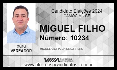 Candidato MIGUEL FILHO 2024 - CAMOCIM - Eleições