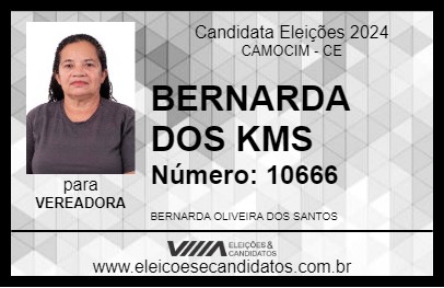 Candidato BERNARDA DOS KMS 2024 - CAMOCIM - Eleições