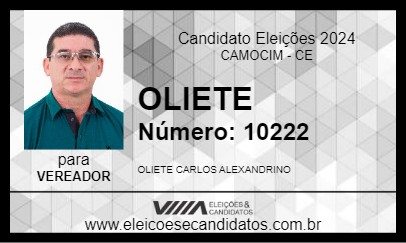 Candidato OLIETE 2024 - CAMOCIM - Eleições