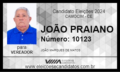 Candidato JOÃO PRAIANO 2024 - CAMOCIM - Eleições