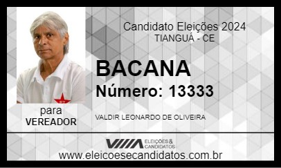 Candidato BACANA 2024 - TIANGUÁ - Eleições