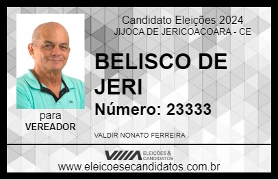 Candidato BELISCO DE JERI 2024 - JIJOCA DE JERICOACOARA - Eleições