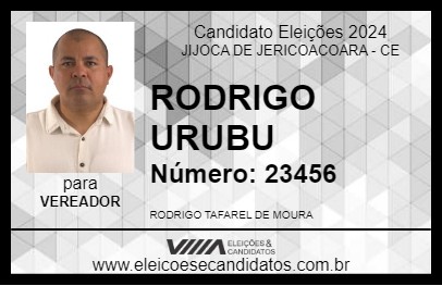 Candidato RODRIGO URUBU 2024 - JIJOCA DE JERICOACOARA - Eleições