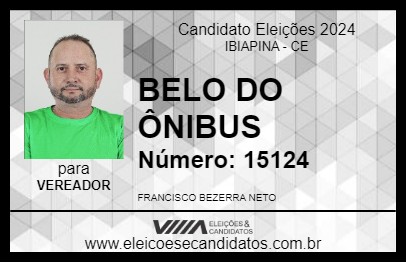 Candidato BELO DO ÔNIBUS 2024 - IBIAPINA - Eleições