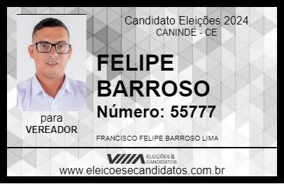 Candidato FELIPE BARROSO 2024 - CANINDÉ - Eleições