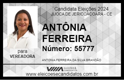 Candidato ANTÔNIA FERREIRA 2024 - JIJOCA DE JERICOACOARA - Eleições