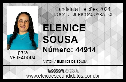 Candidato ELENICE SOUSA 2024 - JIJOCA DE JERICOACOARA - Eleições