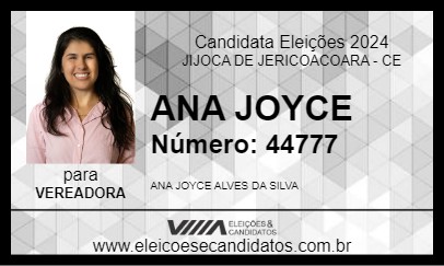 Candidato ANA JOYCE 2024 - JIJOCA DE JERICOACOARA - Eleições