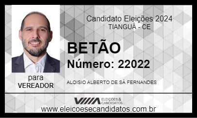 Candidato BETÃO 2024 - TIANGUÁ - Eleições