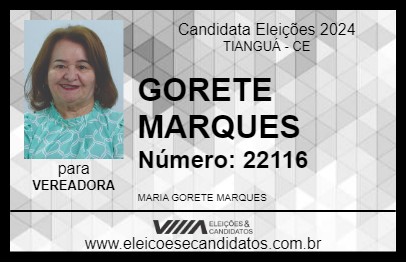 Candidato GORETE MARQUES 2024 - TIANGUÁ - Eleições