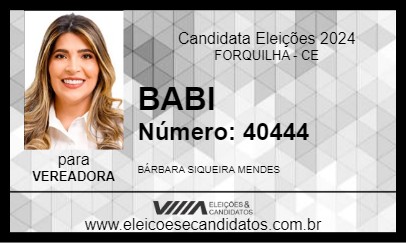 Candidato BABI 2024 - FORQUILHA - Eleições