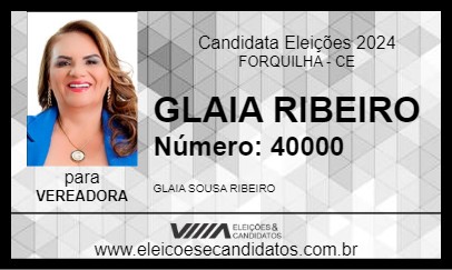 Candidato GLAIA RIBEIRO 2024 - FORQUILHA - Eleições