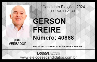 Candidato GERSON FREIRE 2024 - FORQUILHA - Eleições