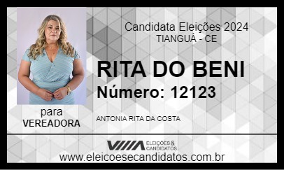 Candidato RITA DO BENI 2024 - TIANGUÁ - Eleições